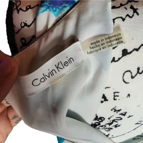 Calvin Klein Bodycon Midi Dress Sleeveless Geo Print - Picture 5 of 12